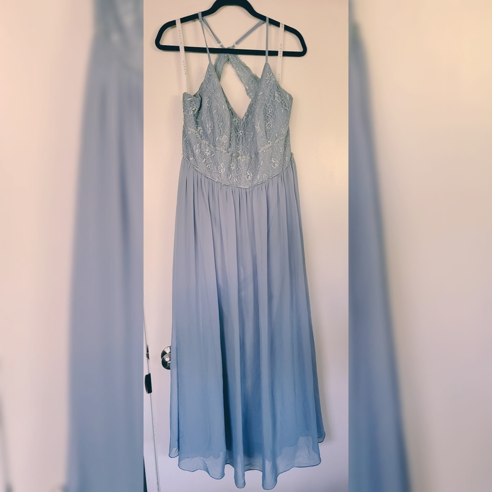Azazie Dusty blue bridesmaid dress